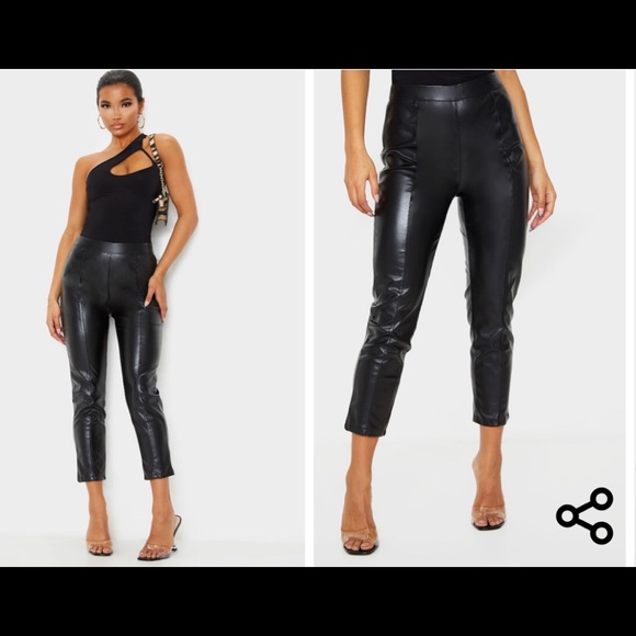 PrettyLittleThing Pants - NWT🏷PrettyLittleThing Faux Leather Cropped Pants